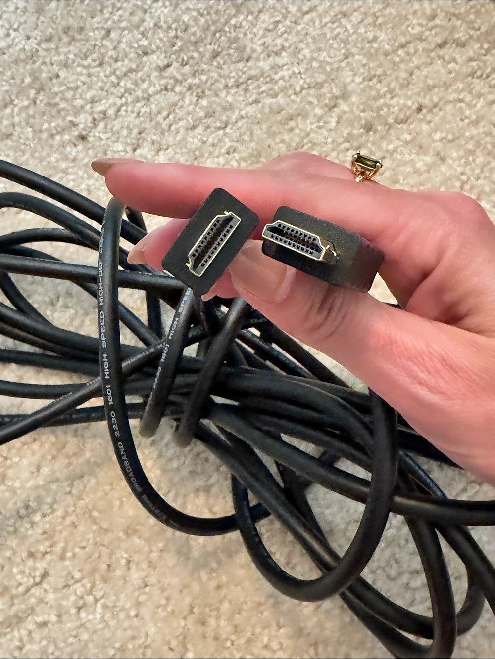 🔹 High Speed HDMI Cable Black 15 feet